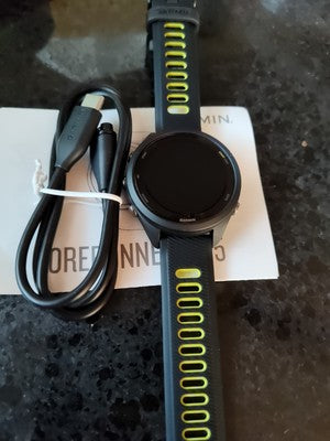Garmin Forerunner 265S GPS Running Smartwatch AMOLED Display Black Amp Yellow
