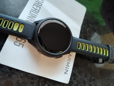 Garmin Forerunner 265S GPS Running Smartwatch AMOLED Display Black Amp Yellow